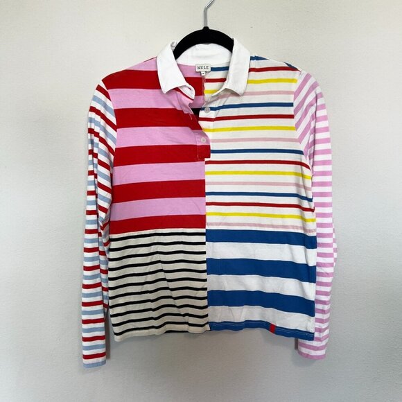 KULE The Patch Rugby Shirt in Bright Multi, Size XS - Picture 3 of 6